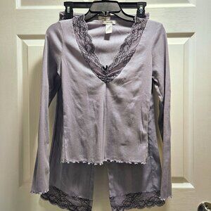 DKNY Lavender Lace Pajama Set - practically NEW